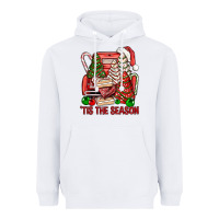 White Tis The Season Christmas Cakes Truck Heavyweight Hoodie - BundleAndBundleShop