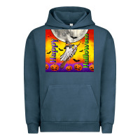Pigment Midnight Navy happy halloween Urban Hoodie - TumblerDesignByShophia
