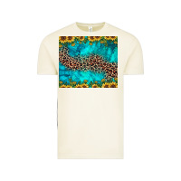 Vintage Arctic leopard turquoise sunflower Vintage Tee - JahusDesignShop