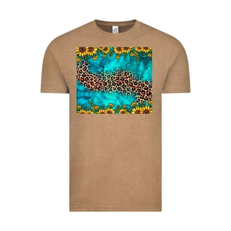 Leopard Turquoise Sunflower Vintage Tee by JahusDesignShop | Teevron