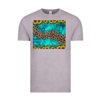 Vintage Zinc leopard turquoise sunflower Vintage Tee - JahusDesignShop