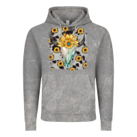 Cloud Rock cowhide sunflower gemstone bull skull Vintage Hoodie - JahusDesignShop