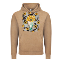 Vintage Coffee cowhide sunflower gemstone bull skull Vintage Hoodie - JahusDesignShop
