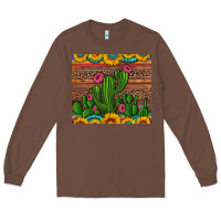 Chestnut sunflowers turquoise serape cactus tumbler Long Sleeve Tee - Artiststas