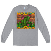 Sunflowers Turquoise Serape Cactus Tumbler Long Sleeve Tee | Teevron