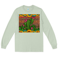 Matcha sunflowers turquoise serape cactus tumbler Long Sleeve Tee - Artiststas