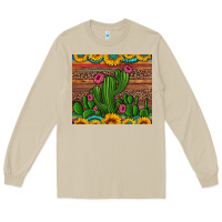 Mushroom sunflowers turquoise serape cactus tumbler Long Sleeve Tee - Artiststas