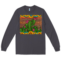 Smoke sunflowers turquoise serape cactus tumbler Long Sleeve Tee - Artiststas