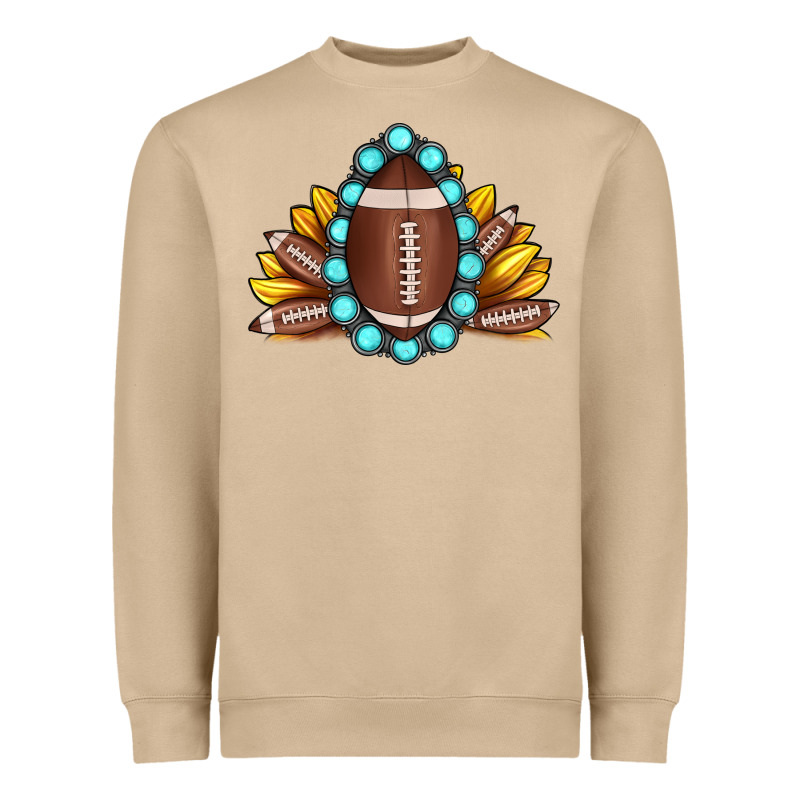 Football Gemstone Sunflower Heavyweight Sweatshirt by JahusDesignShop | Teevron
