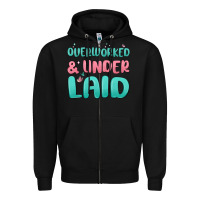 Black overworked underlaid Zipper Hoodie - MaliasSmallBusiness