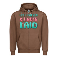 Chestnut overworked underlaid Zipper Hoodie - MaliasSmallBusiness