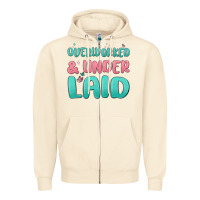 Sandshell overworked underlaid Zipper Hoodie - MaliasSmallBusiness