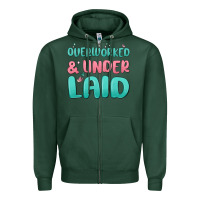 Sports Green overworked underlaid Zipper Hoodie - MaliasSmallBusiness