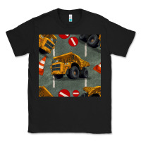 Black dump truck seamles pattern Classic Tee - BundleAndBundleShop