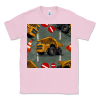 Bubblegum Pink dump truck seamles pattern Classic Tee - BundleAndBundleShop