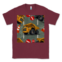 Burgundy dump truck seamles pattern Classic Tee - BundleAndBundleShop