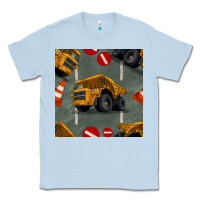 Dusty Blue dump truck seamles pattern Classic Tee - BundleAndBundleShop