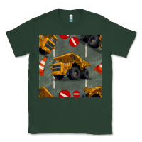Sports Green dump truck seamles pattern Classic Tee - BundleAndBundleShop