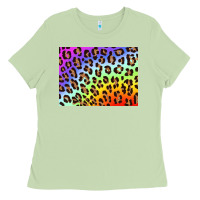 Matcha leopard background rainbow 3200x2400 Ladies Tee - AdoDesignShop
