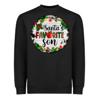 Black christmas  cookie and light santas favorite   son Heavyweight Sweatshirt - AdoDesignShop