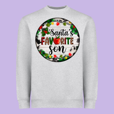 Christmas  Cookie And Light Santas Favorite   Son Heavyweight Sweatshirt Designed By Adodesignshop