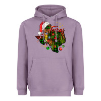 Lavender Christmas Western Texas Map Heavyweight Hoodie - BundleAndBundleShop