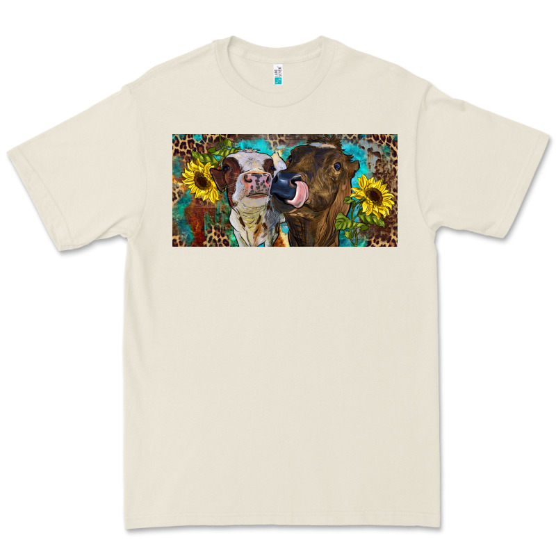Heifers With Sunflowers And Leopard Premium Tee by RanaPortraitStore | Teevron
