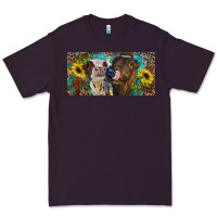 Plum Heifers With Sunflowers And Leopard Premium Tee - RanaPortraitStore
