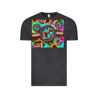 Vintage Black football tie dye gemstone sunflower Vintage Tee - JahusDesignShop