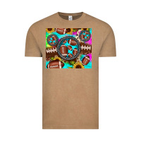 Vintage Coffee football tie dye gemstone sunflower Vintage Tee - JahusDesignShop