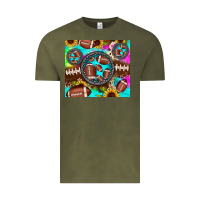 Vintage Olive football tie dye gemstone sunflower Vintage Tee - JahusDesignShop
