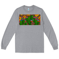 Heather Grey sunflowers and cactus license plate Long Sleeve Tee - Artiststas
