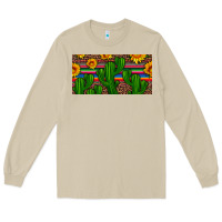 Mushroom sunflowers and cactus license plate Long Sleeve Tee - Artiststas
