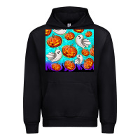 Black halloween pumpkins with ghosts Urban Hoodie - TumblerDesignByShophia
