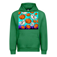 Emerald halloween pumpkins with ghosts Urban Hoodie - TumblerDesignByShophia