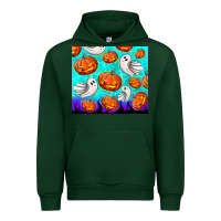 Foreset Green halloween pumpkins with ghosts Urban Hoodie - TumblerDesignByShophia