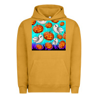Pigment Peanut Butter halloween pumpkins with ghosts Urban Hoodie - TumblerDesignByShophia