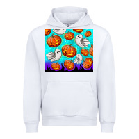 White halloween pumpkins with ghosts Urban Hoodie - TumblerDesignByShophia