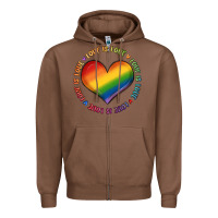 Chestnut love is love Zipper Hoodie - MaliasSmallBusiness