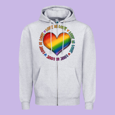 Love Is Love Zipper Hoodie Designed By Maliassmallbusiness