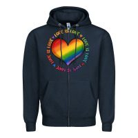 Navy love is love Zipper Hoodie - MaliasSmallBusiness