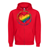 Red love is love Zipper Hoodie - MaliasSmallBusiness