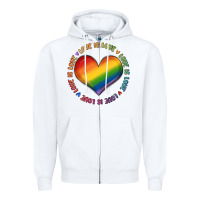 White love is love Zipper Hoodie - MaliasSmallBusiness