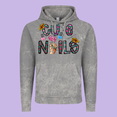 Cute Nails Vintage Hoodie Designed By Cowhidedigitalart