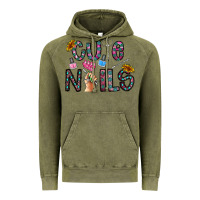 Vintage Olive cute nails Vintage Hoodie - CowhideDigitalArt