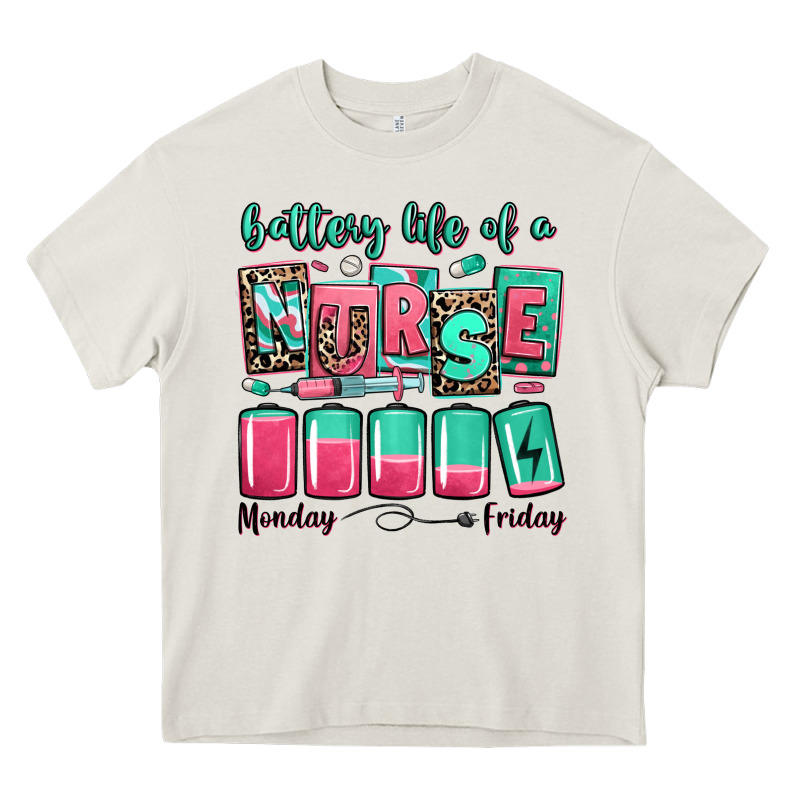 Battery Life Of A Nurse Heavy Core Tee by RanaPortraitStore | Teevron