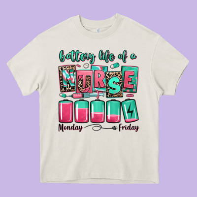 Heavy Core Tee battery life of a nurse