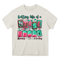 Cream battery life of a nurse Heavy Core Tee - RanaPortraitStore