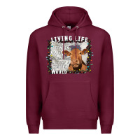 Burgundy Between Jesus Take The Wheel I Wish A Heifer Would Premium Hoodie - Bettercallsaul