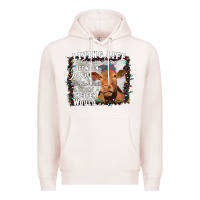Pale Pink Between Jesus Take The Wheel I Wish A Heifer Would Premium Hoodie - Bettercallsaul